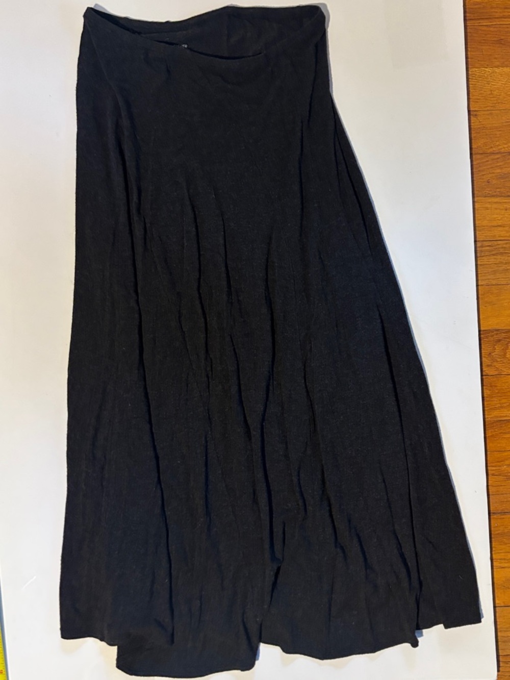Eileen Fisher gray Maxi Skirt with Soft Drape & stretch